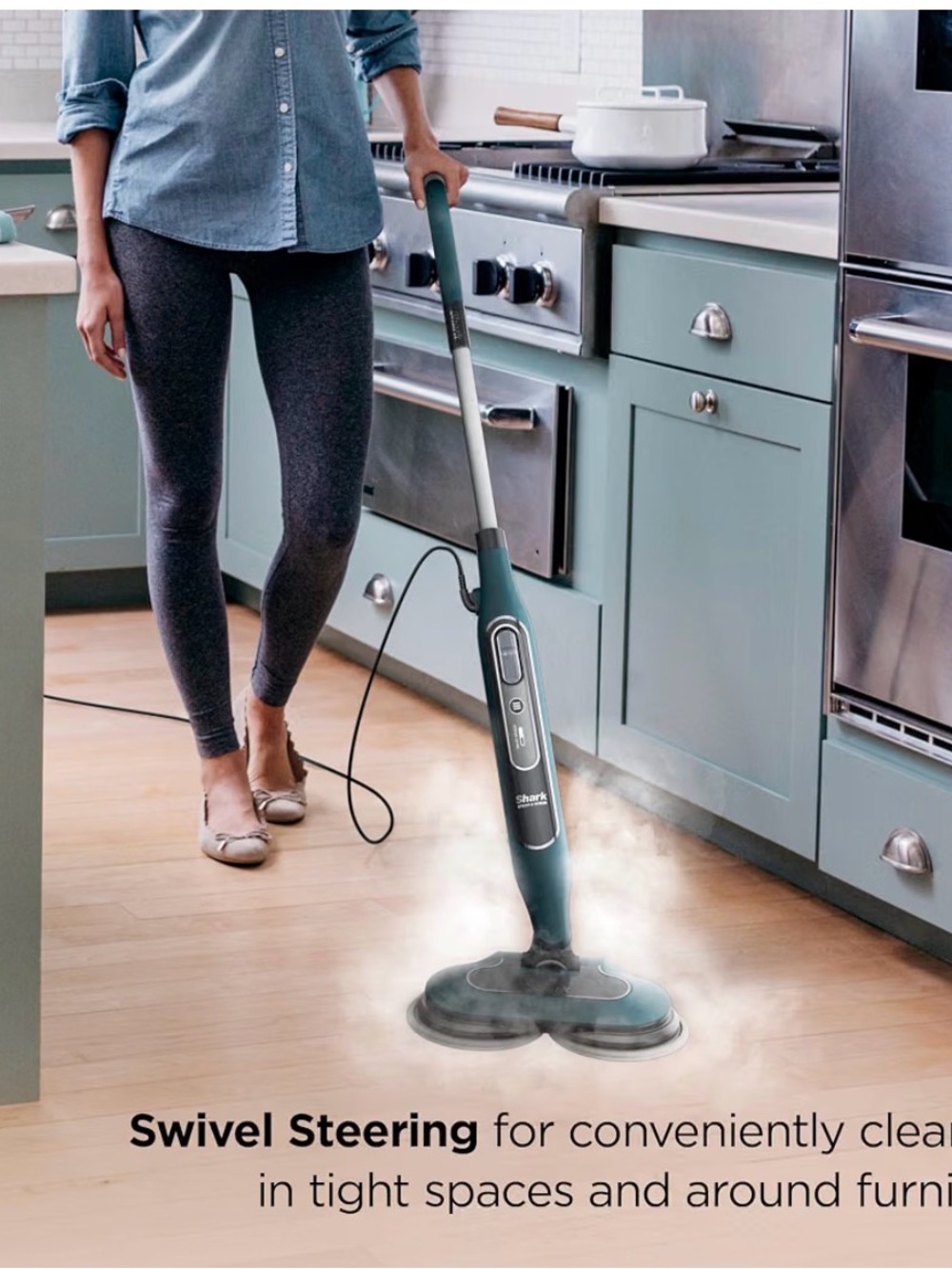 New in box - Shark Teal Steam Mop with Dual Rotating Heads - Picture 3 of 4